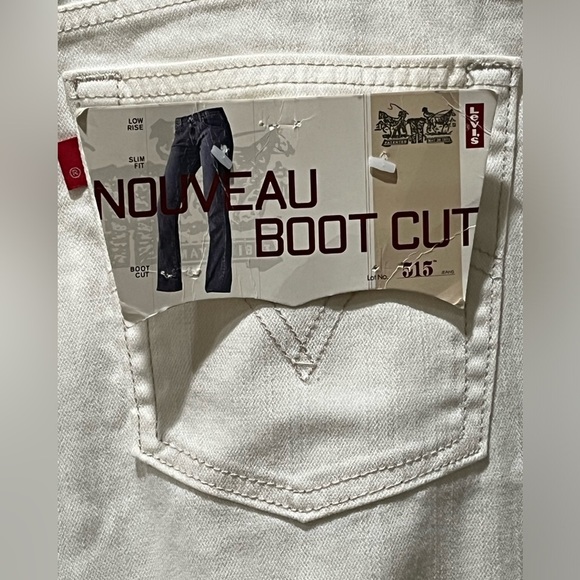 Levi's CREAM Nouveau Boot Cut  515 Jeans, LOW RISE, SLIM FIT, WOMEN SIZE 10 L=M - Picture 11 of 12